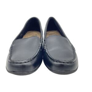 G.h. Bass & Co Womens Ann Black Leather Slip On Casual Loafer Shoes Size 7.5